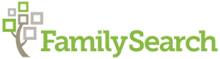 FamilySearch logo in light green