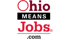 Ohio Means Jobs logo in red and black